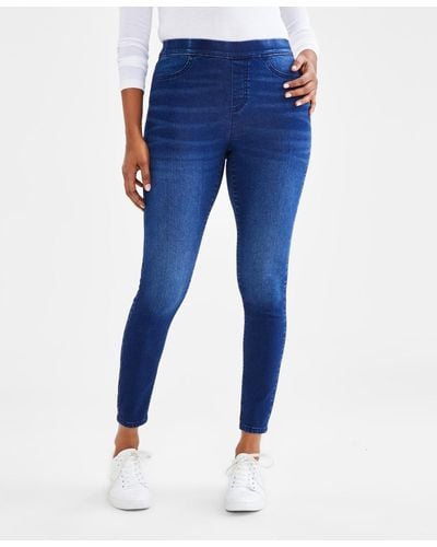 Style & Co. Petite Mid-rise Pull-on jeggings - Blue