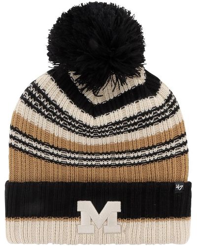 '47 Michigan Wolverines Barista Cuffed Knit Hat - Black
