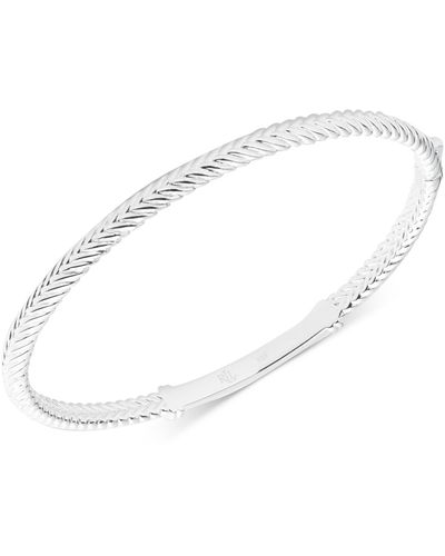 Ralph Lauren Lauren Logo Rope Bangle Bracelet - White