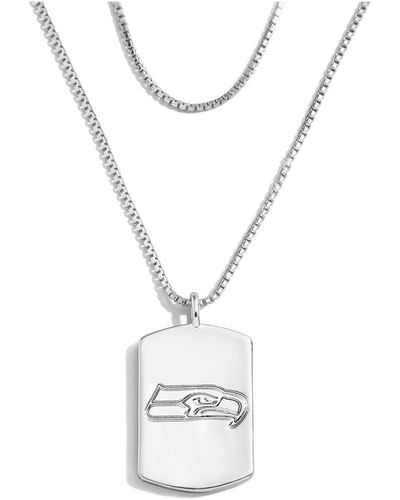 WEAR by Erin Andrews X Baublebar Seattle Seahawks Dog Tag Necklace - White