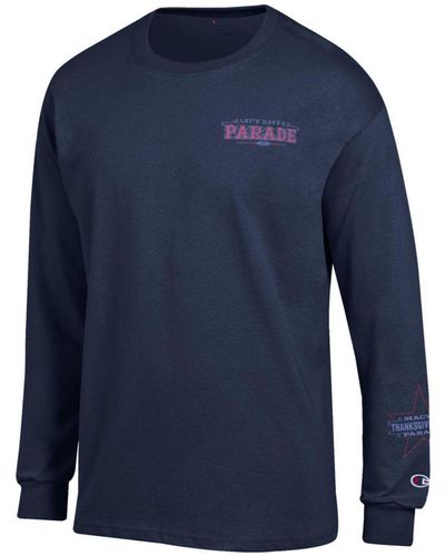 Macy's Champion Thanksgiving Day Parade Long Sleeve Tee - Blue