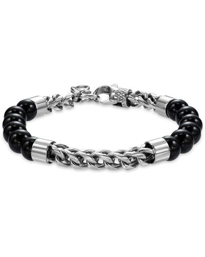 Black Jack Jewelry Lapis Lazuli Bead & Chain Bracelet - Black