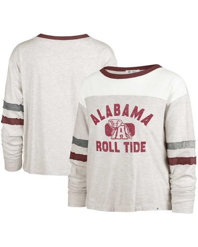 '47 Distressed Alabama Crimson Tide All Class Lena Long Sleeve T-shirt - White