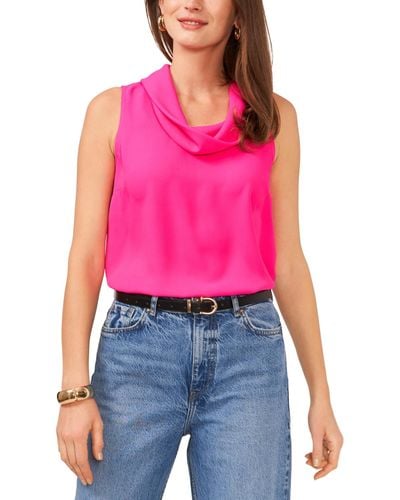 Vince Camuto Cowlneck Top - Red