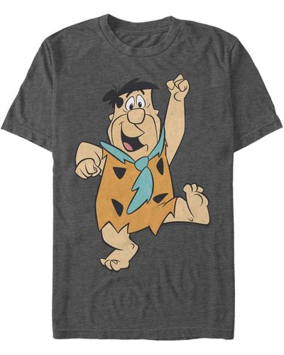 Fifth Sun The Flintstones Big Solo Fred Short Sleeve T-shirt - Gray
