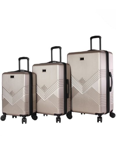 Nicole Miller Nicki 3 Piece luggage Set - Brown