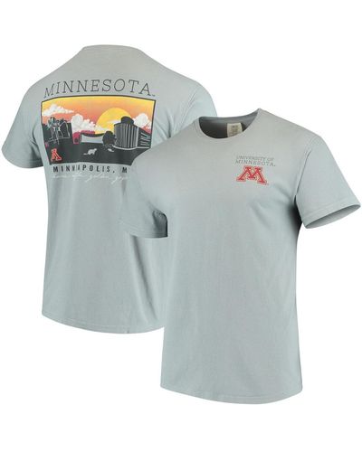 Image One Minnesota Golden Gophers Team Comfort Colors Campus Scenery T-shirt - Blue