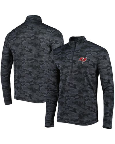 Antigua Tampa Bay Buccaneers Brigade Quarter-zip Sweatshirt - Black