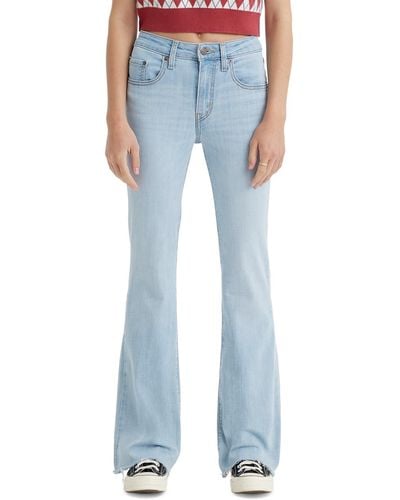 Levi's 726 High Rise Slim Fit Flare Jeans - Blue