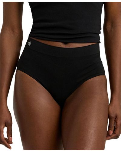 Lauren by Ralph Lauren Seamless Stretch Jersey High-rise Brief Underwear 4l0012 - Black