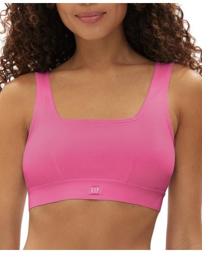Gap Body Logo Comfort Square-neck Bralette Gpw01052 - Pink