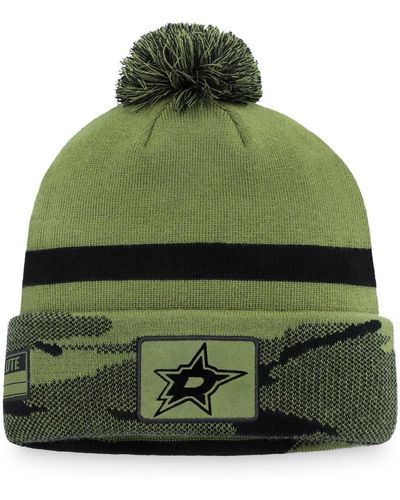 Fanatics Dallas Stars Military-inspired Appreciation Cuffed Knit Hat - Green