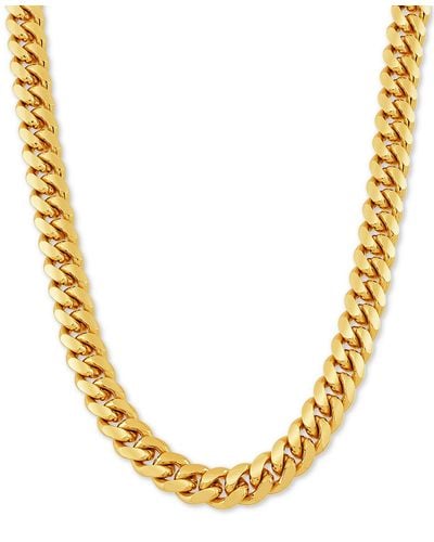 Macy's Cuban Link 26" Chain Necklace - Metallic