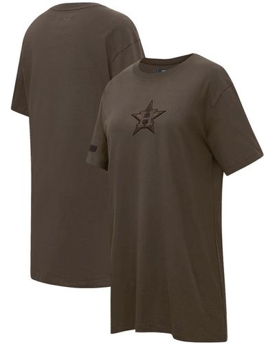 Pro Standard Houston Astros Neutral T-shirt Dress - Brown
