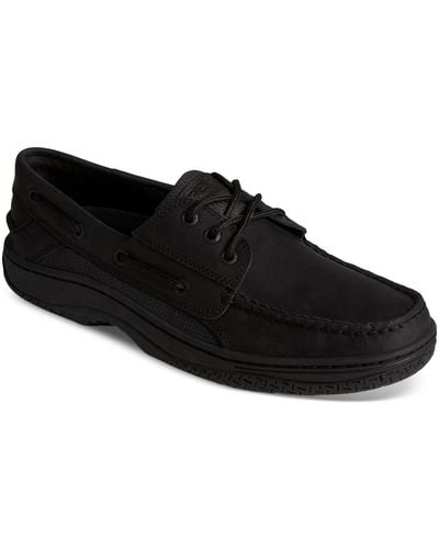 Sperry Top-Sider Billfish 3-eye Moc Toe Boat Shoes - Black