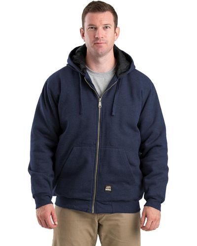 Bernè Highland Insulated Full-zip Hooded Sweatshirt Big & Tall - Blue