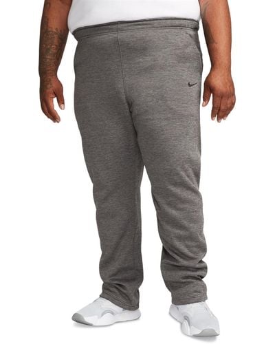 Nike Relaxed-fit Therma-fit Open Hem Fitness Pants - Gray