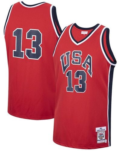 Mitchell & Ness Chris Mullin Usa Basketball Authentic 1984 Jersey - Red