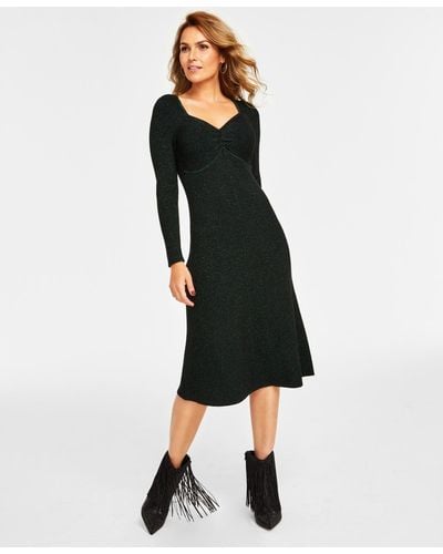 INC International Concepts Family Matching Sweater Dress - Black