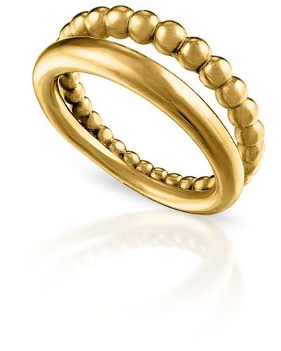 OMA THE LABEL Phoenix 18k Brass Dotted Ring - Metallic