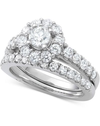 Marchesa Certified Diamond Bridal Set (2 Ct. T.w.) In 18k White Gold - Metallic