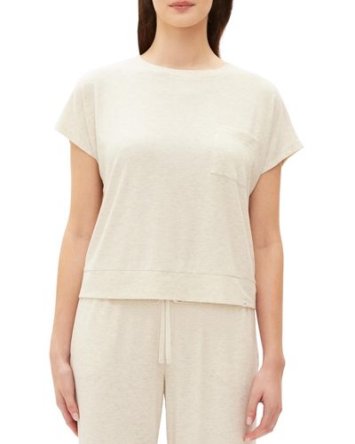 Gap Body Ribbed Short-sleeve Pajama Top - White