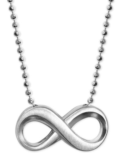 Alex Woo Silver Faith Infinity Necklace - Metallic