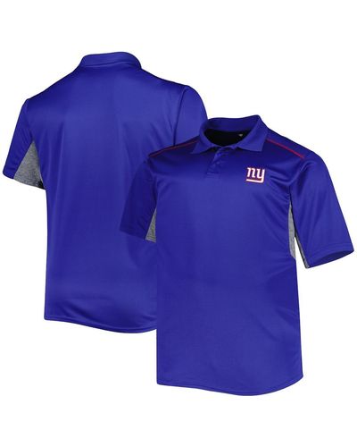 Fanatics New York Giants Big And Tall Team Color Polo Shirt - Blue