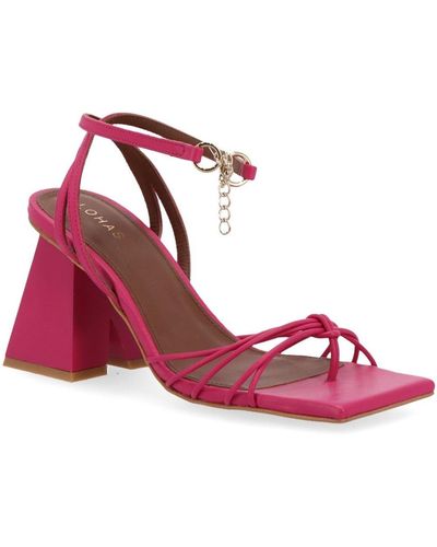 Alohas Cactus Leather Sandals - Pink