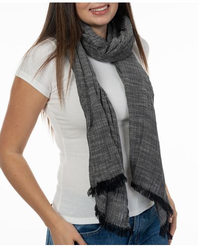 Style & Co. Textured Linen-look Scarf - Gray