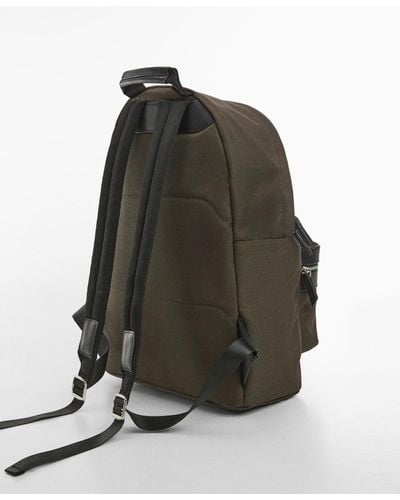 Mango Leather-effect Backpack - Green