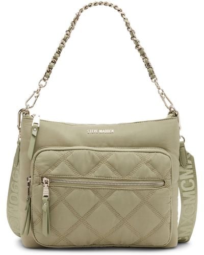 Steve Madden Forrest Nylon Quilted North South Crossbody - Metallic