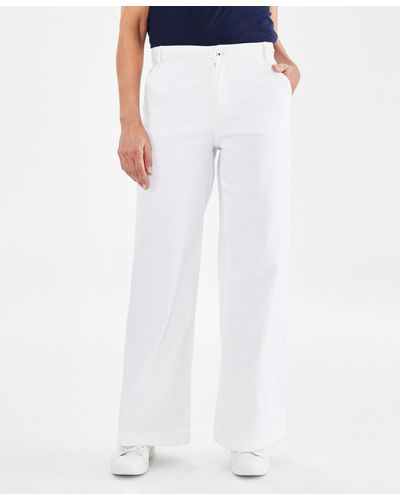 Style & Co. High-rise Wide-leg Jeans - White