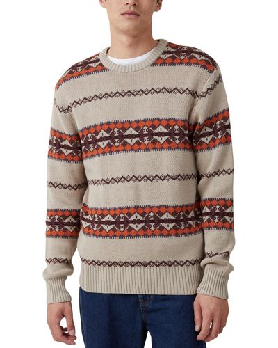 Cotton On Woodland Knit Sweater - Brown