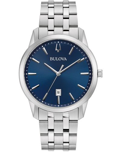 Bulova Sutton Stainless Steel Bracelet Watch 40mm - Metallic