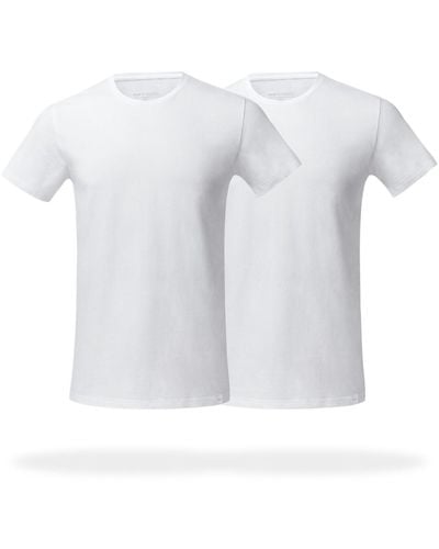 Pair of Thieves Supersoft Cotton Stretch Crew Neck Undershirt 2 Pack - White
