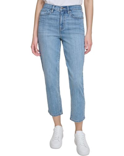 DKNY High-rise Slim Straight Jeans - Blue