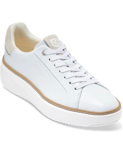 Cole Haan Gp Topspin Faux Leather Comfort Casual And Fashion Sneakers - White