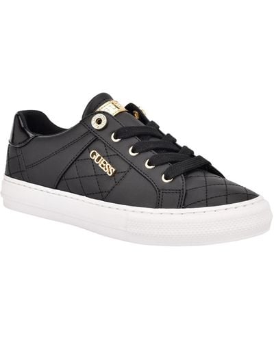 Guess Loven Casual Lace-up Sneakers - Black