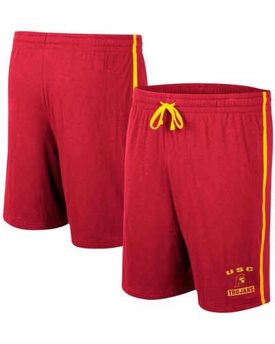 Colosseum Athletics Usc Trojans Thunder Slub Shorts - Red