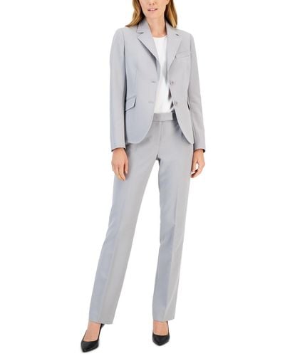 Anne Klein Two-button Jacket & Flare-leg Pants & Pencil Skirt - Gray
