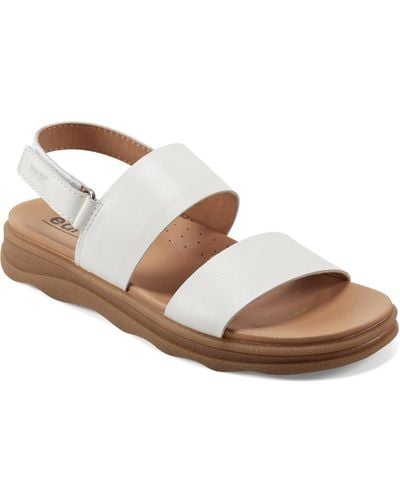 Earth Leah Round Toe Strappy Casual Flat Sandals - Multicolor
