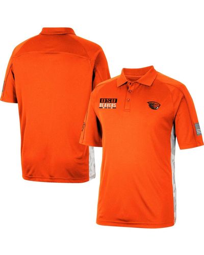 Colosseum Athletics Oregon State Beavers Oht Military-inspired Appreciation Snow Camo Polo Shirt - Orange