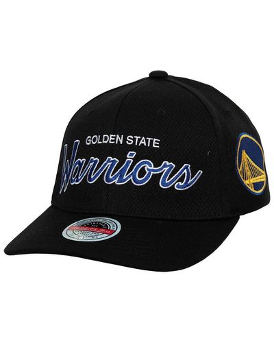 Mitchell & Ness Golden State Warriors Mvp Team Script 2.0 Stretch-snapback Hat - Black
