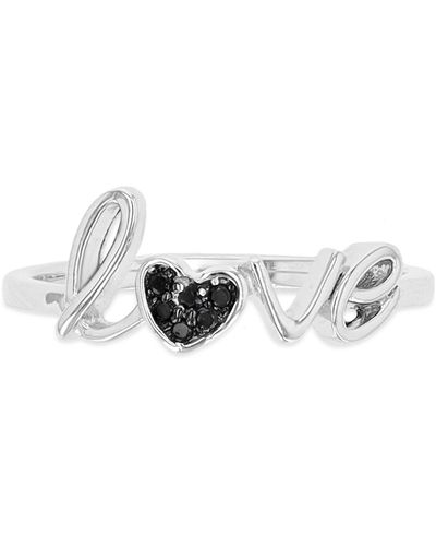 Macy's Spinel Love Ring (1/20 Ct. T.w. - Black