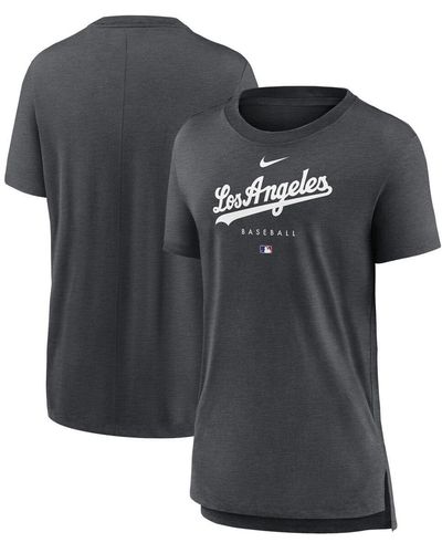 Nike Los Angeles Dodgers Authentic Collection Early Work Tri-blend T-shirt - Black