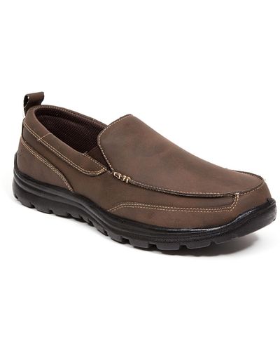 Deer Stags Everest Faux Leather Slip-on - Wide Width Available - Brown