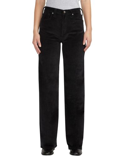 Silver Jeans Co. Highly Desirable High Rise Trouser Leg Pants - Black