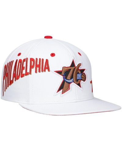 Mitchell & Ness X Lids Philadelphia 76ers Hardwood Classics Reppin Retro Snapback Hat - Red