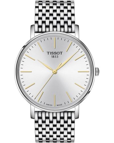 Tissot Swiss Everytime Stainless Steel Bracelet Watch 40mm - Gray